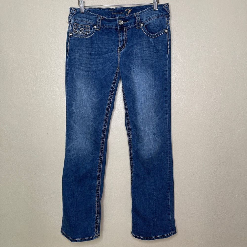 Seven7 Jeans Womens 32 Blue Bootcut Denim Casual